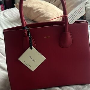 Moncrief London Red Leather Tote Bag